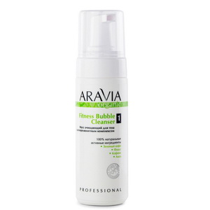 muss ochishchayushchij dlya tela s anticellyulitnym kompleksom fitness bubble cleanser 160 ml aravia organic rossiya