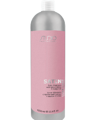 satin shampun s proteinami shelka i maslom hlopka 1000 ml studio professional rossiya