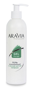 gel pered depilyaciej ohlazhdayushchij s maslom myatnoj kamfory 300 ml aravia professional rossiya