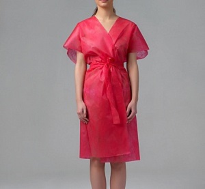 halat kimono bez rukavov odnorazovyj bordovyj 10 sht upk chistove rossiya