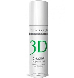 kollagenovaya gel maska dlya lica q10 active s koenzimom q10 i vitaminom e 30 ml collagene 3d rossiya