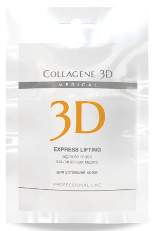 alginatnaya maska dlya lica i tela express lifting s ekstraktom zhenshenya 30 gr collagene 3d rossiya