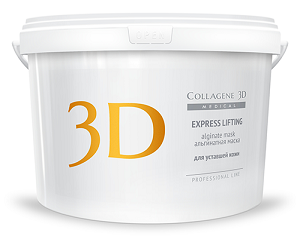 alginatnaya maska dlya lica i tela express lifting s ekstraktom zhenshenya 1200 gr collagene 3d rossiya