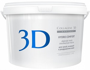 alginatnaya maska dlya lica i tela hydro comfort s ekstraktom aloe vera 1200 gr collagene 3d rossiya