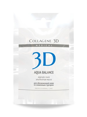 alginatnaya maska dlya lica i tela aqua balance s gialuronovoj kislotoj 30 gr collagene 3d rossiya