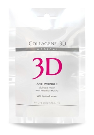alginatnaya maska dlya lica i tela anti wrinkle s ekstraktom spiruliny 30 collagene 3d rossiya