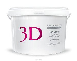 alginatnaya maska dlya lica i tela anti wrinkle s ekstraktom spiruliny 1200 gr collagene 3d rossiya