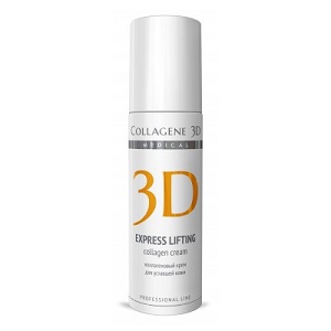 kollagenovyj krem dlya ustavshej kozhi lica express lifting s yantarnoj kislotoj 30 ml collagene 3d rossiya