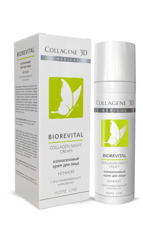 nochnoj krem dlya lica s vosstanavlivayushchim kompleksom biorevital night 30 ml collagene 3d rossiya