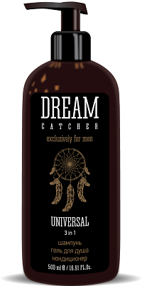muzhskoe sredstvo 3v1 shampun kondicioner gel dlya dusha universal 3 in 1 500 ml dream catcher rossiya