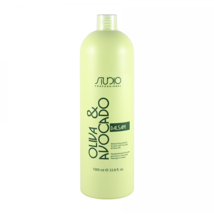 balzam uvlazhnyayushchij dlya volos s maslami avokado i olivy quotolive and avocadoquot 1000 ml studio professional rossiya