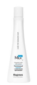 pitatelnyj shampun s molochnymi proteinami milk line 250 ml kapous professional rossiya