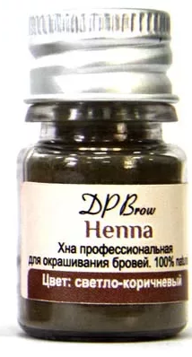 hna dlya okrashivaniya brovej dp brow henna svetlo korichnevaya 5 gr dp brow henna indiya