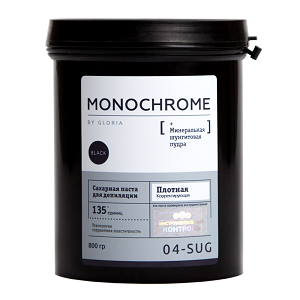 saharnaya pasta dlya shugaringa plotnaya monochrome 800 gr gloria rossiya
