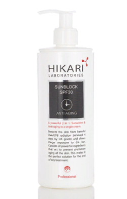 solncezashchitnyj krem novogo pokoleniya spf 30 prof 400 ml hikari lab izrail