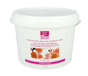 plastificiruyushchaya alginatnaya lifting maska s krasnym vinogradom i kollagenom 1000 gr beauty style ssha