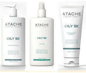 nabor sredstv dlya zhirnoj i problemnoj kozhi oily skin 3 sredstva atache ispaniya