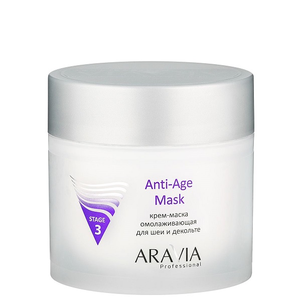 krem maska omolazhivayushchaya dlya shei dekolte anti age mask 300 ml aravia professional rossiya