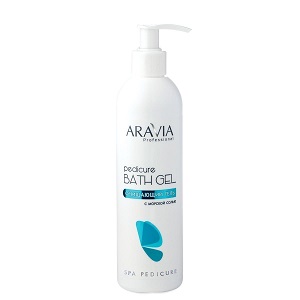 ochishchayushchij gel dlya nog s morskoj solyu quotpedicure bath gelquot 300 ml aravia professional rossiya