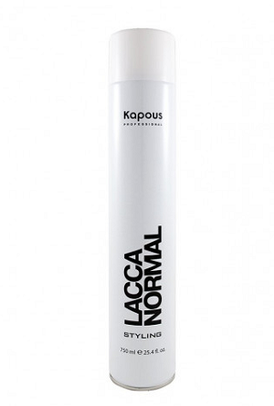 lak aerozolnyj dlya volos normalnoj fiksacii lacca normal 750 ml kapous professional rossiya