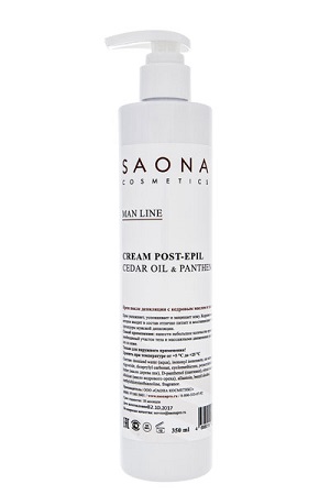 krem posle muzhskoj depilyacii s kedrovym maslom 350 ml saona cosmetics rossiya