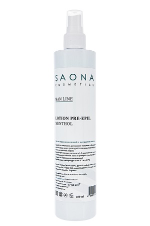 loson ochishchayushchij dlya muzhskoj depilyacii s mentolom 350 ml saona cosmetics rossiya