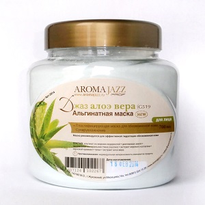plastificiruyushchaya alginatnaya maska dlya lica dzhaz aloe superuvlazhnenie 700 gr aroma dzhaz rossiya