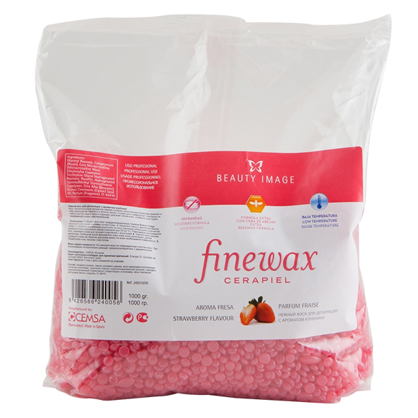 vosk plenochnyj finewax c aromatom klubniki v granulah 1000 gr beauty image ispaniya