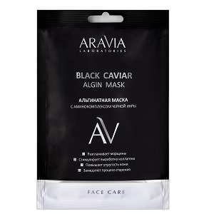 alginatnaya maska s aminokompleksom chernoj ikry black caviar algin mask 30 gr aravia laboratories rossiya