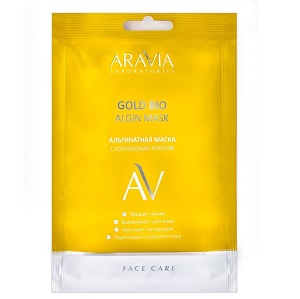 alginatnaya maska s kolloidnym zolotom gold bio algin mask 30 gr aravia laboratories rossiya