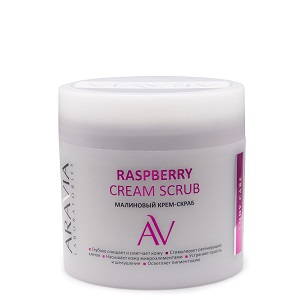 malinovyj krem skrab raspberry cream scrub 300 ml aravia laboratories rossiya