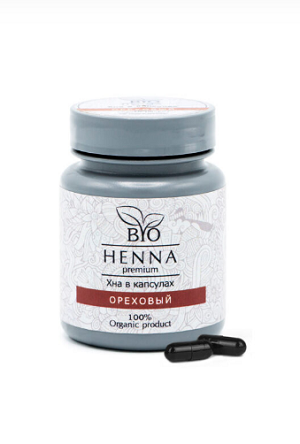 bio henna hna v kapsulah orehovyj 1 sht bio henna premium indiya