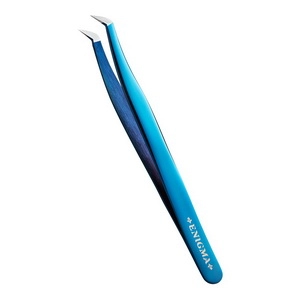 pincet volume dlya narashchivaniya resnic blue metallic s ruchnoj zatochkoj 1 sht enigma yuzhnaya koreya