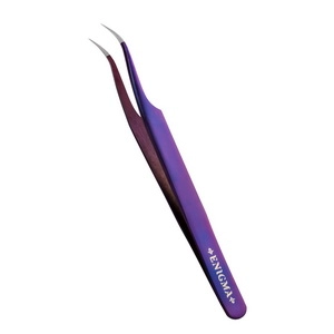 pincet izognutyj dlya narashchivaniya resnic purple metallic s ruchnoj zatochkoj 1 sht enigma yuzhnaya koreya
