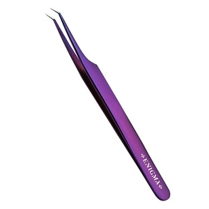 pincet mini l 45 new dlya narashchivaniya resnic purple metallic s ruchnoj zatochkoj 1 sht enigma yuzhnaya koreya