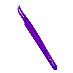 pincet mini l izognutyj 90 dlya narashchivaniya resnic purple metallic s ruchnoj zatochkoj 1 sht enigma yuzhnaya koreya