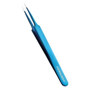 pincet pryamoj a dlya narashchivaniya resnic blue metallic s ruchnoj zatochkoj 1 sht enigma yuzhnaya koreya