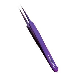 pincet pryamoj a dlya narashchivaniya resnic purple metallic s ruchnoj zatochkoj 1 sht enigma yuzhnaya koreya