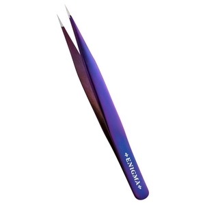 pincet pryamoj dlya narashchivaniya resnic purple metallic s ruchnoj zatochkoj 1 sht enigma yuzhnaya koreya