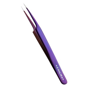 pincet pryamoj s izgibom dlya narashchivaniya resnic purple metallic s ruchnoj zatochkoj 1 sht enigma yuzhnaya koreya