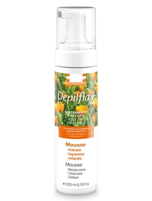 muss dlya zamedlenie rosta volos kalendula mousse post epil calendula 200 ml depilflax ispaniya