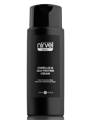 maska blesk dlya okrashennyh volos s ekstraktom kamelii i proteinami shelka mask shine color protection camellia silc protein 250 ml nirvel ispaniya