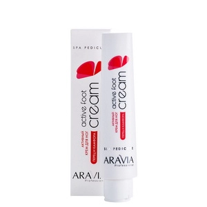 aktivnyj krem dlya ustavshih nog s kamfaroj i percem active foot cream 100 ml aravia professional rossiya