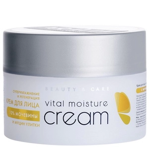 krem dlya lica superuvlazhnenie i regeneraciya c mochevinoj i mucinom ulitki vital moisture sream 50 ml aravia professional rossiya
