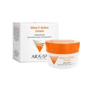 krem buster dlya siyaniya kozhi s vitaminom s glow c active cream 50 ml aravia professional rossiya