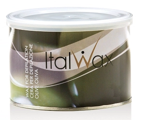 teplyj vosk dlya depilyacii v banke oliva 400 ml italwax italiya