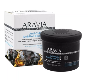 kontrastnyj anticellyulitnyj gel dlya tela s termo i krio effektom anti cellulite icehot body gel 550 ml aravia organic rossiya