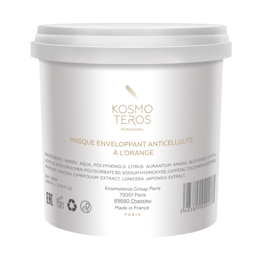 ks anticellyulitnoe gelevoe obertyvanie dlya tela quotaktivnaya maska s gorkim apelsinomquot 800 ml kosmoteros professionnel paris franciya