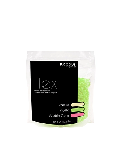 polimernyj vosk v granulah flex s aromatom mohito 500 ml kapous depilation rossiya