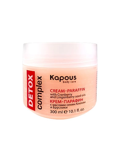 krem parafin dlya ruk i nog detox complex s maslami semyan klyukvy i brusniki 300 ml kapous body care rossiya